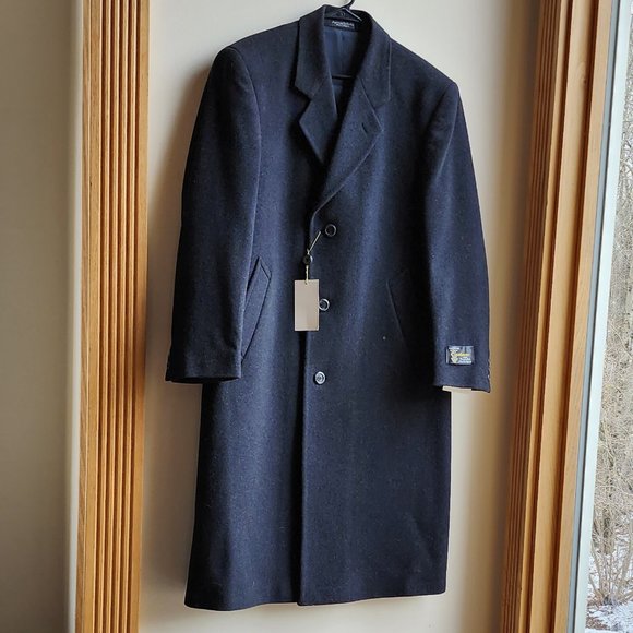 NWT di Silver/Simon & Sons Imported Cashmere Blend Dress Coat Size 40 Regular - Picture 3 of 16